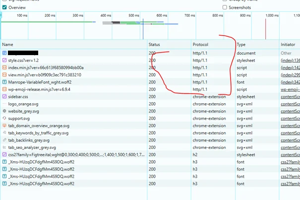 strona www z http 1.1